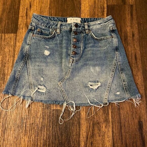 Free People Dresses & Skirts - Free people jeans skirt